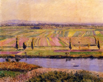  Argenteuil Painting - The Gennevilliers Plain Seen from the Slopes of Argenteuil landscape Gustave Caillebotte
